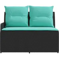 vidaXL Tuin Armleuning Sofa met Opklapbare Tafel 2 Stuk PE Riet