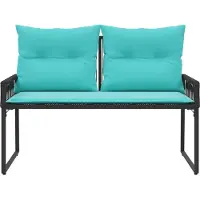 vidaXL Tuinbank 2 -Seater 4 st 110 x 59 x 82 cm poly rattan