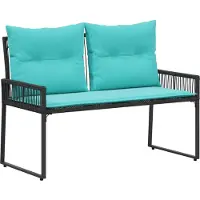 vidaXL Tuinbank 2 -Seater 4 st 110 x 59 x 82 cm poly rattan
