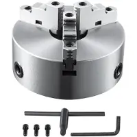 Zerbaco Draaibankklauwplaat K11-250, 250mm, drieklauwplaat HT300, materiaal: 3 kaken, spanbereik 6–250mm, 3 kaken, 20Cr, ≥53HRC, boordiameter 80mm, draaibank, zelfcentrerend