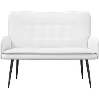 vidaXL 2-Zits Sofa Wit 115 x 61 x 87 cm Stof