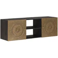 vidaXL TV Kast met plank met opslag met de deur Koper 105 x 30 x 35 cm