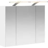 vidaXL Badkamerspiegelkast Wit 60 x 14,5 x 50 cm Bewerkt hout
