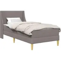 vidaXL Bedframe met matras met hoofdeinde Polyester