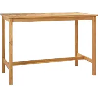 vidaXL Bartafel, natuurlijke stijl, 150 x 75 x 105 cm, massief teakhout
