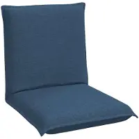 vidaXL Verstelbare vloostoel Blauw Stof