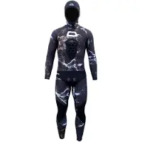 Cetma Black Camu 5 Mm Spearfishing Wetsuit Blauw M Man