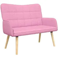 vidaXL 2-Zits Sofa Roze 115 x 61 x 87 cm Stof