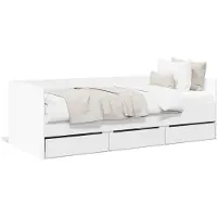 vidaXL Slaapbank met lades zonder matras 90x200 cm wit