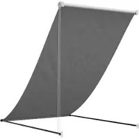 vidaXL Luifel uittrekbaar 100x150 cm stof en staal antracietkleurig