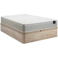 Vente-unique Set 160 x 200 cm bedbodem met opbergruimte naturel licht + matras schuim en traagschuim-gel 7 zones dikte 22cm - SOMIRA van YSMÉE