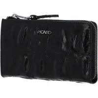 PICARD Leren portemonnee Key Largo 1 Zip Wallet Black zwart