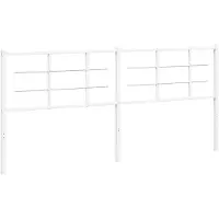 vidaXL Vervangend hoofdbord 200 cm metaal wit