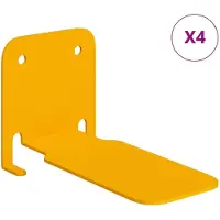 vidaXL Onzichtbare Zwevende Plank 4 st Mosterdgeel 6 x 11 x 6,5 cm