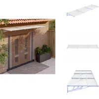 vidaXL Deurluifel - Deurluifels - Afdak Voordeur - Luifel Voordeur - Deurluifel 297,5x90 cm polycarbonaat grijs en transparant