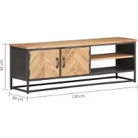 vidaXL Tv-meubel 120x30x40 cm massief acaciahout