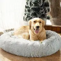 OEM Comfortabel mandje voor kleine tot grote honden - zacht en comfortabel - imitatiebont - wasbaar - verkrijgbaar in de maten XS tot XL