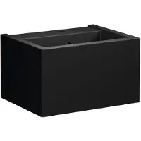 Kerasan Kanaal Keramische wastafel 60x46,5cm, mat zwart