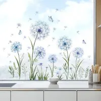 OEM Blauwe vlinder raamstickers, zomerbloemen decoraties voor glazen deuren