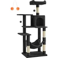 OEM Klimstructuur voor katten - Klimstructuur - Speelplek voor katten - Bekleed met pluche en sisal - 55 cm x 45 cm x 143 cm