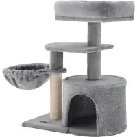 Markenlos Klimtoestel voor grote katten, met een muizenjachtspel en een hangmat