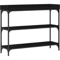vidaXL Wandtafel met schappen 100x30x80 cm zwart