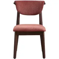 Vente-unique Set van 2 stoelen in getextureerde stof en rubberhout - Bruin - GABIEL