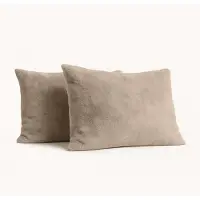 Y-NOT Kussenslopen Set - Teddy FluffyIced Coffee - 60x70 cm - 2-pack - Zachte Kussenhoezen voor Comfortabele Nachtrust