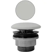 GSI Vrije doorstroming Wastafelafvoer 5/4“, keramische stop, 0,5-6,5cm, mat cenere