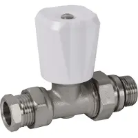 Toolstation Radiatorkraan witte knop recht