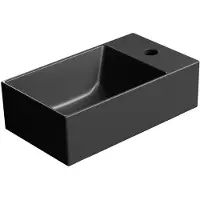 GSI Kube X Color Keramische wastafel 40x23cm, rechts/links, mat zwart