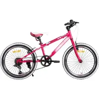 Happiq Kinderfiets – Voor kinderen 7-12 jaar – Mountainbike, 1 of 7 versnellingen – 51-61 cm, rood