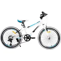 Happiq Kinderfiets – Voor kinderen 7-12 jaar – Mountainbike, 1 of 7 versnellingen – 51-61 cm, wit