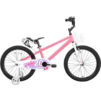 Happiq Kinderfiets – Voor kinderen van 3-12 jaar – Met oplichtende zijwieltjes – Paars, 41 cm