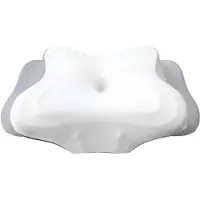 DNA Hoofdkussen Nekklachten - Hoofdkussen - Ergonomisch Hoofdkussen - Wit/Grijs - 62cm x 37cm x 14cm