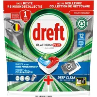 Dreft Platinum Plus Vaatwastabletten Deep Clean (12 tabletten)