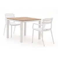 Forza furniture + 10% kassakorting | Forza Vico/Fidenza 90cm dining tuinset 3-delig stapelbaar