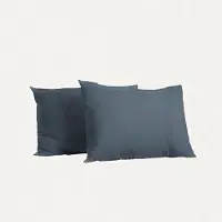 Y-NOT Kussenslopen Set - Mat Satijn Bluestone - 60x70 cm - 2-pack - Zachte Kussenhoezen voor Comfortabele Nachtrust
