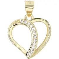 Akzent dames hanger "Nassim" aus 925 Sterlingzilver, gerhodineerd, langlebig