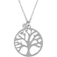 Akzent damesketting met hanger Brinda, zilverkleurig, duurzaam
