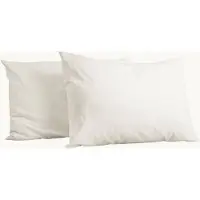 Y-NOT Kussenslopen Set - Percal Katoen Pearl White - 60x70 cm - 2-pack - Zachte Kussenhoezen voor Comfortabele Nachtrust