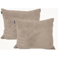 Y-NOT Kussenslopen Set - Teddy Taupe Grey - 60x70 cm - 2-pack - Zachte Kussenhoezen voor Comfortabele Nachtrust