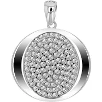Akzent dames hanger "Saara" van 925 Sterlingzilver, gerhodineerd, duurzaam