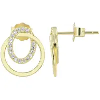 Akzent dames oorbel "Dea" aus 925 Sterlingzilver, gerhodineerd, duurzaam