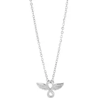 Akzent damesketting met hanger "Chase" aus 925 Sterlingzilver, gerhodineerd, duurzaam