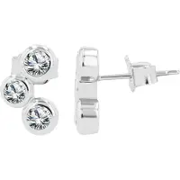 Akzent Dames oorbellen "Hikaru" van 925 Sterlingzilver, gerhodineerd, duurzaam