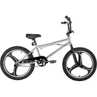 Happiq BMX-fiets – Voor jongens en meisjes van 5-12 jaar – 360 graden rotor Freestyle, 4 haringen, Single Speed – Zilver, 51 cm