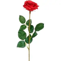 Mica Decorations Kunstbloem Roos Valentine - H59 cm - rood - kunststof - stelen kunstbloemen - boeket - rozen bloemetjes - Valentijnsdag