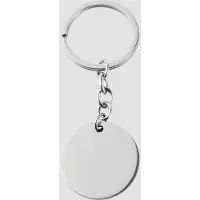 Akzent Unisex Sleutelhanger Rudi roestvrijstalen sleutelhanger met gegraveerde munt