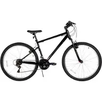 Happiq Mountainbike – Voor heren en dames – 18 snelheden, stalen frame, V-rem, hardtail – 66-69 cm, zwart